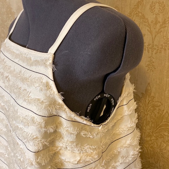 Maeve Anthropologie Ivory Eyelash Stripe Halter Tank 8 - Picture 4 of 11